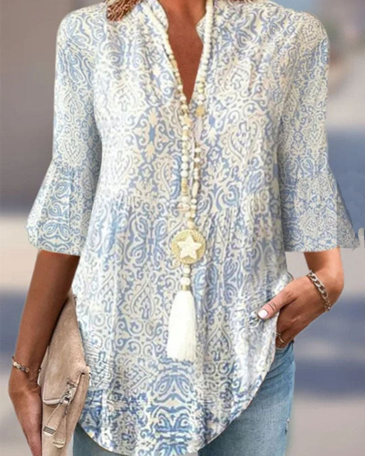 Dafna | Blouse à manches 3/4 avec impression de fleurs