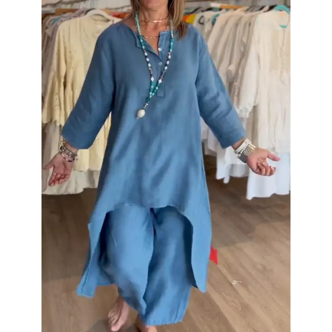 Bhavana | Costume uni en lin pour femmes