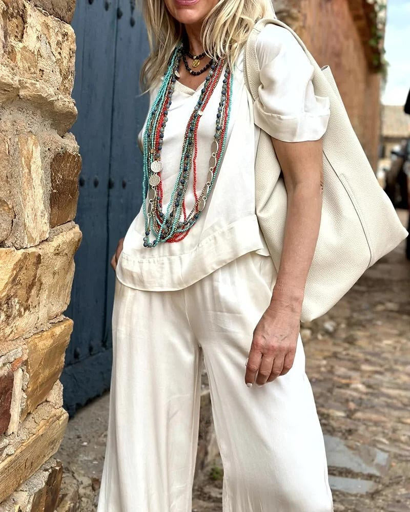 Mira | Ensemble chemisier et pantalon au look élégant