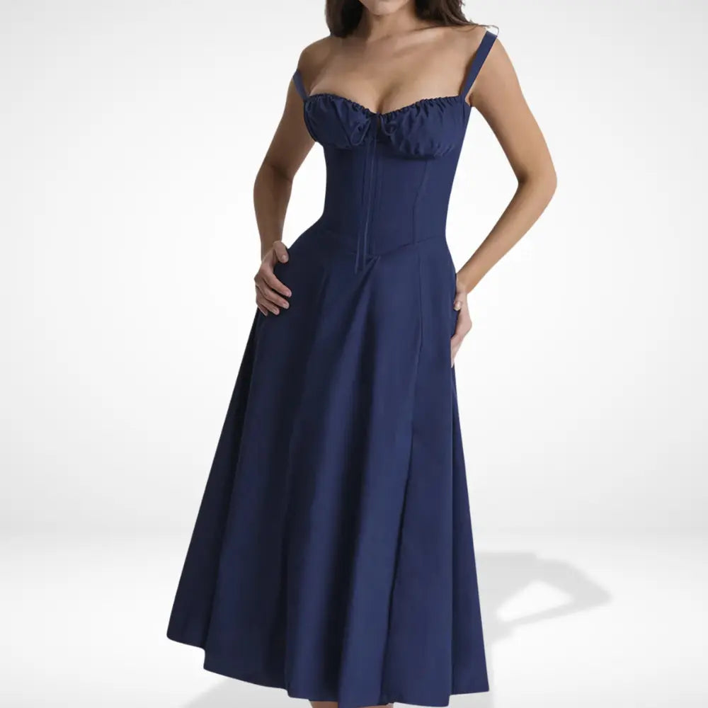 Robe d’été longue à fleurs fendues pour Femmes – Melanie