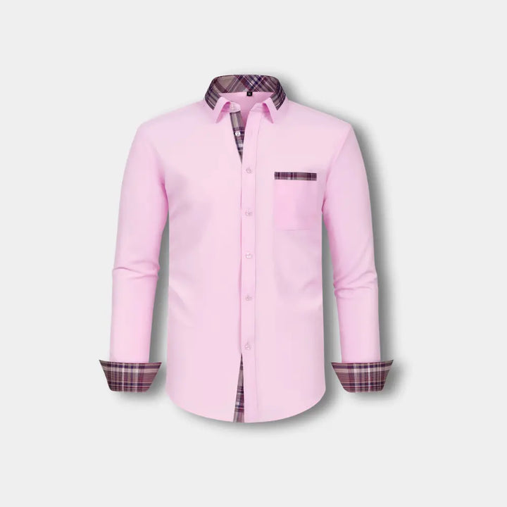 T-shirt manches longues à finitions carreaux pour Homme – Joni