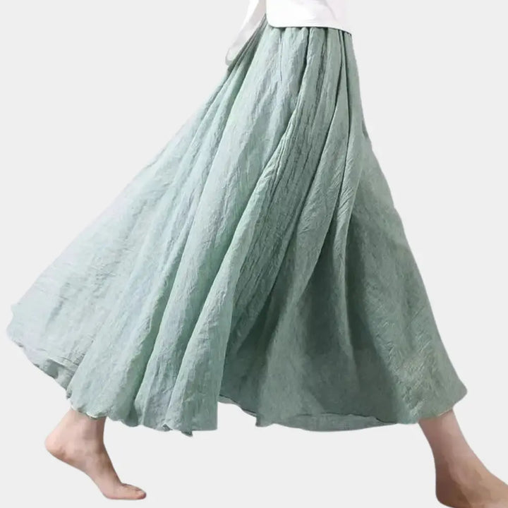 Jupe longue fluide à effet froissé pour Femme – Miquel