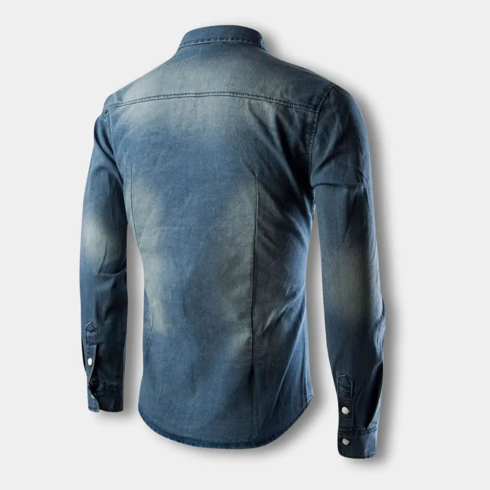 Chemise à manches longues effet délavé pour Homme – Riku