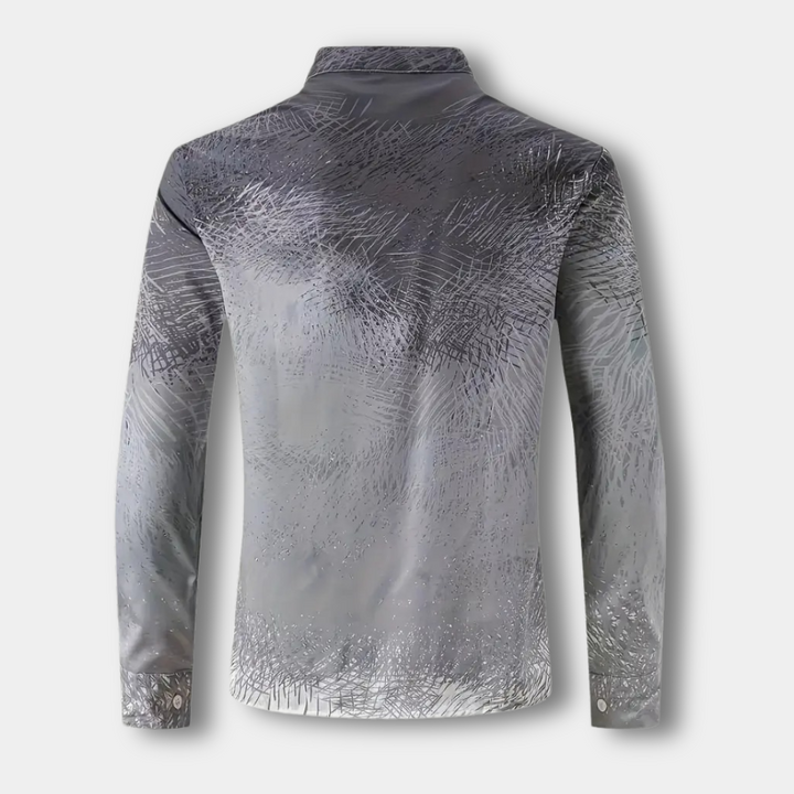 Polo homme à col mao imprimé graphique - Bernard