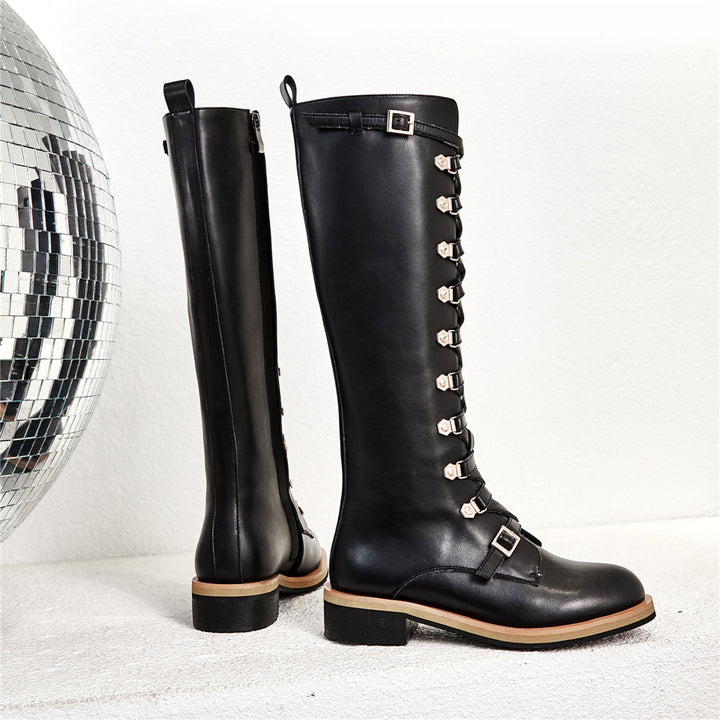 Nora | Bottes robustes en cuir pour femmes