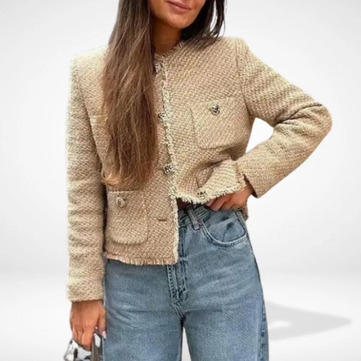 Veste mi-saison femme à poches plaquées – Estelle