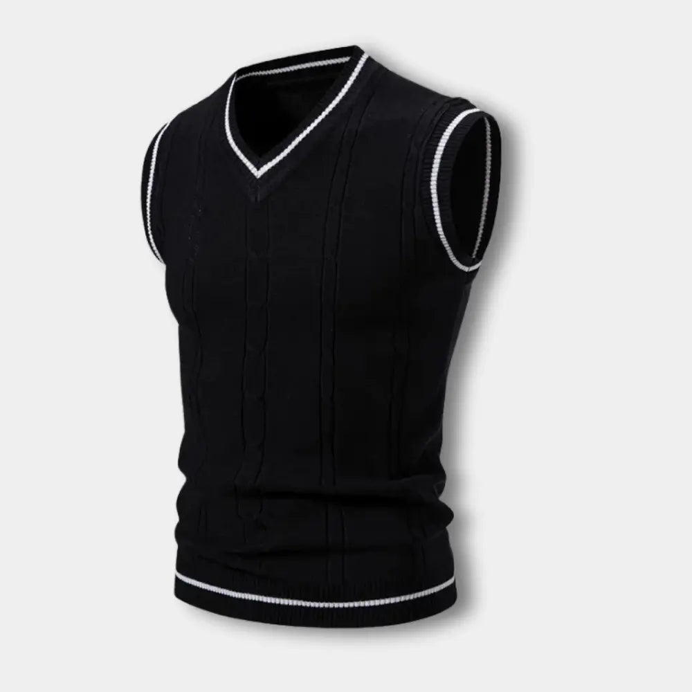 Pull sans manches à col contrasté pour Homme – Troy