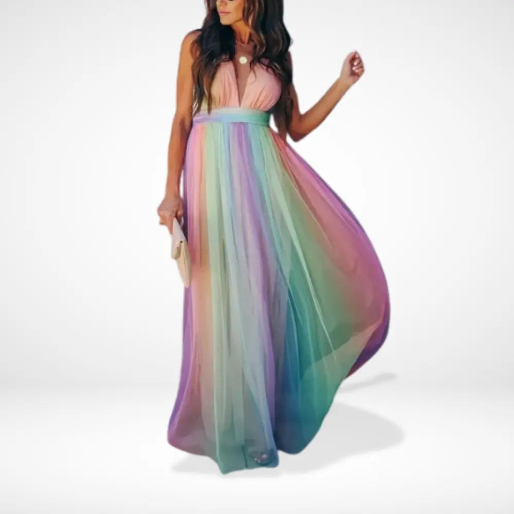 Robe longue de cocktail fluide et dégradée pour Femme - Lezx