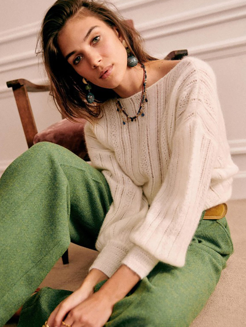 Esme | Manches longues Col V En vrac Pulls Femmes