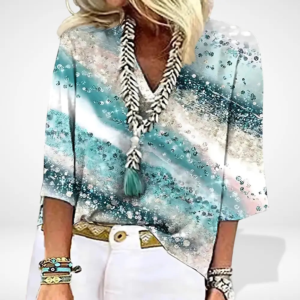 Blouse imprimée à motif abstrait pour Femme – Simone