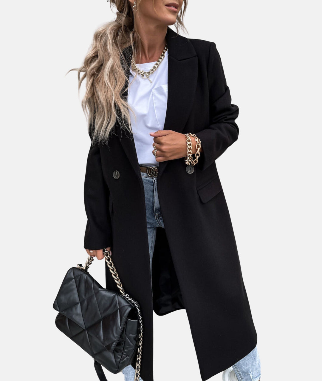 Maja | Manteau long avec col