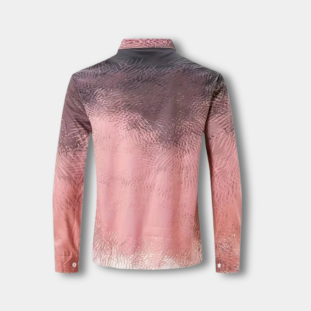 Polo homme à col mao imprimé graphique - Bernard