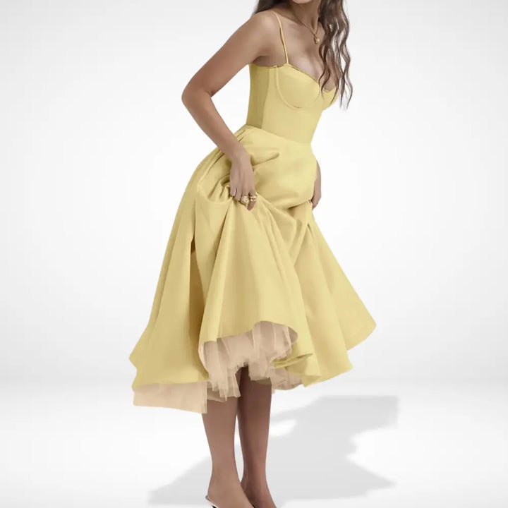 Robe cocktail à jupon contrastant pour Femme – Rosaline