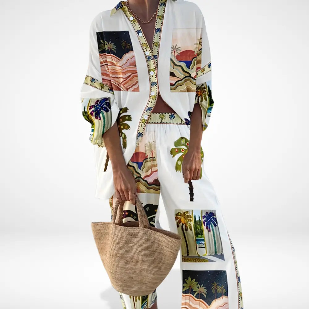 Ensemble coordonné à imprimé tropical graphique pour Femmes - Melva