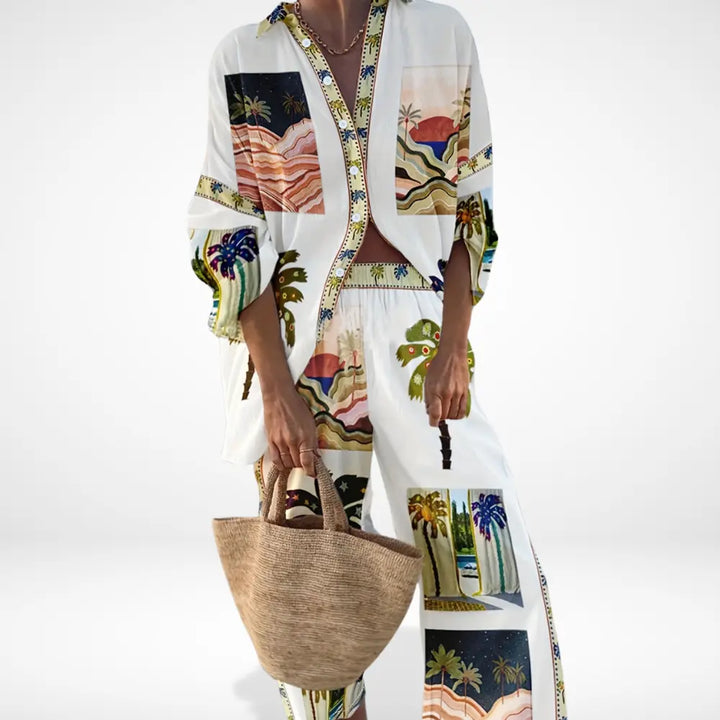 Ensemble coordonné à imprimé tropical graphique pour Femmes - Melva