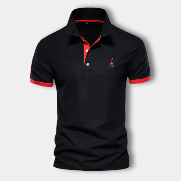 Polo classique avec contraste rouge élégant pour Homme – Juliu
