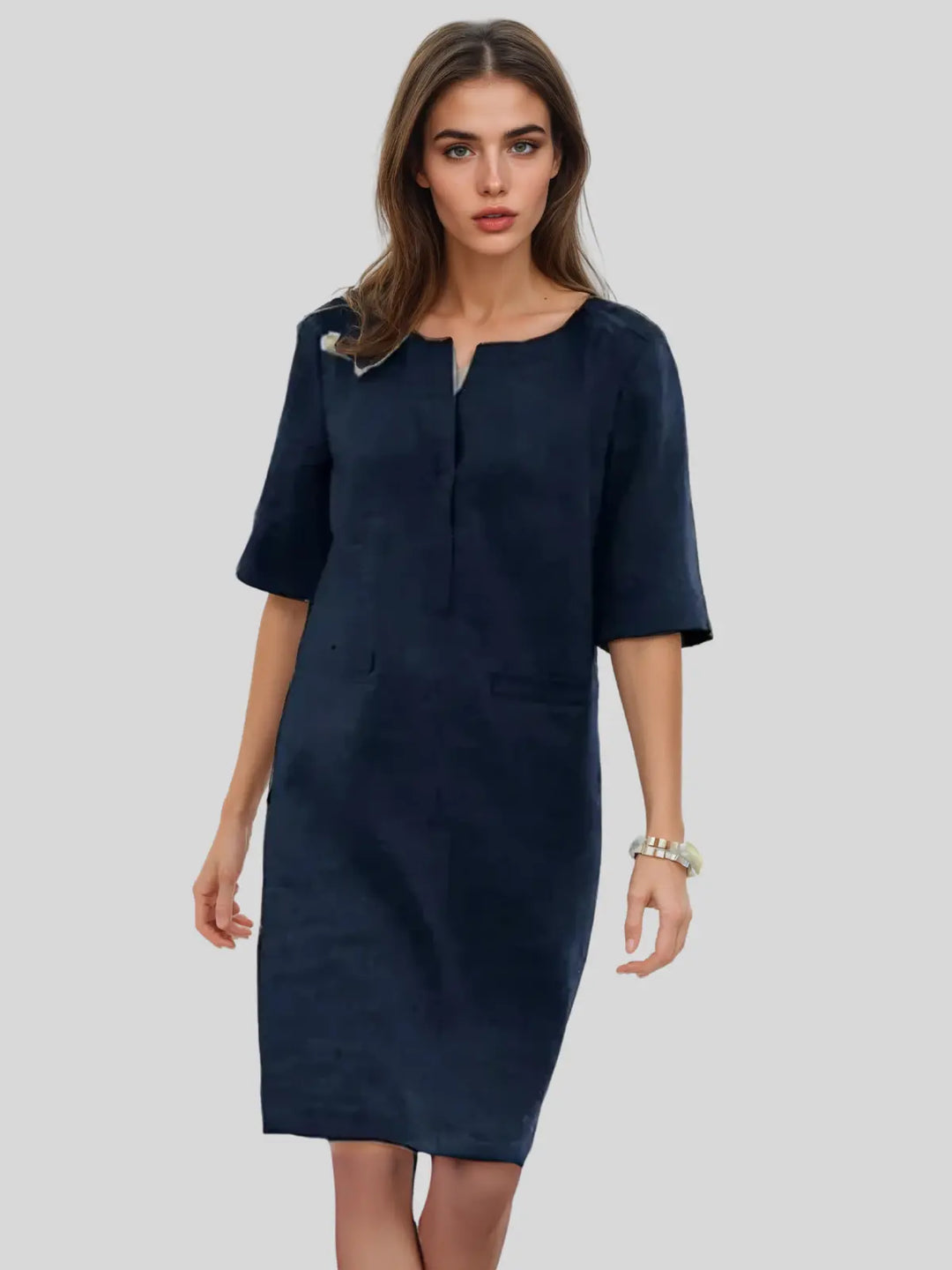 Damen Sommer Midi Kleid – Hauzini