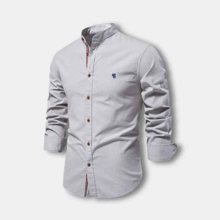 Blouse col mao à boutons contrastés pour Homme – Mukul