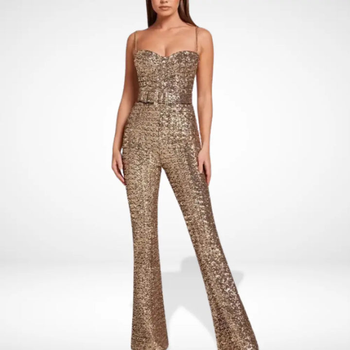 Combinaison à sequins coupe bustier ajustée pour Femmes – Julianne