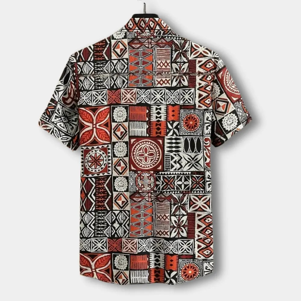 Chemise Polo à motifs géométriques vifs pour Homme - Christopher