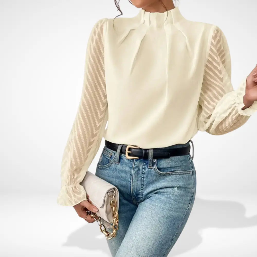 Haut manches ajourées fluide Femme – Aleksandra