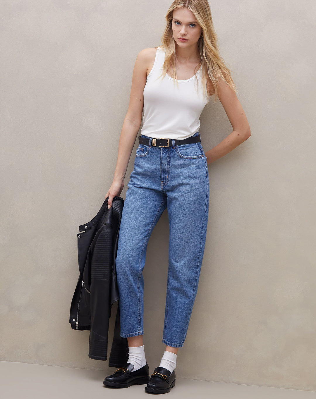 Judith | Jean Mom Taille Haute pour Femmes