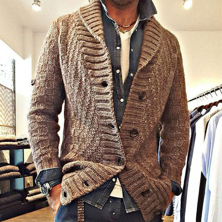 Bhaskar | Cardigan vintage à col châle pour hommes