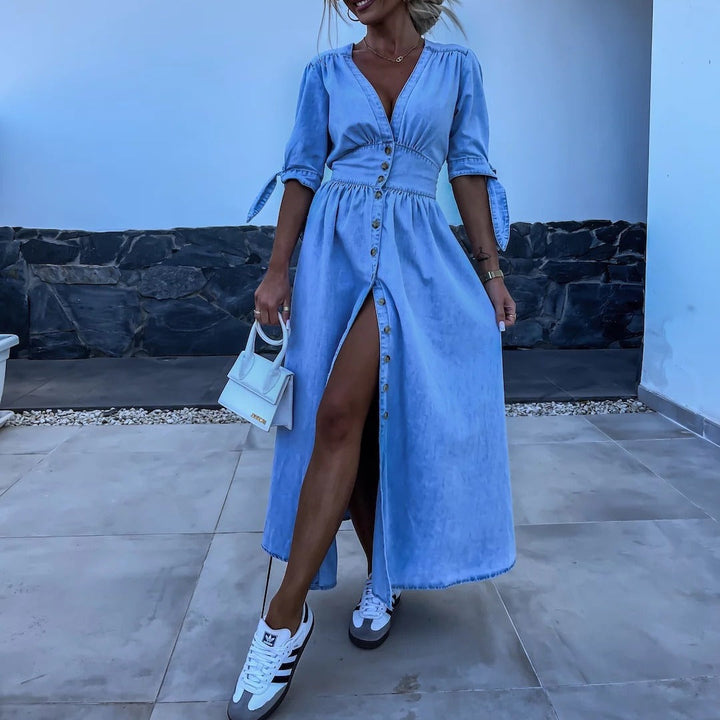 Mara | Robe en denim moderne