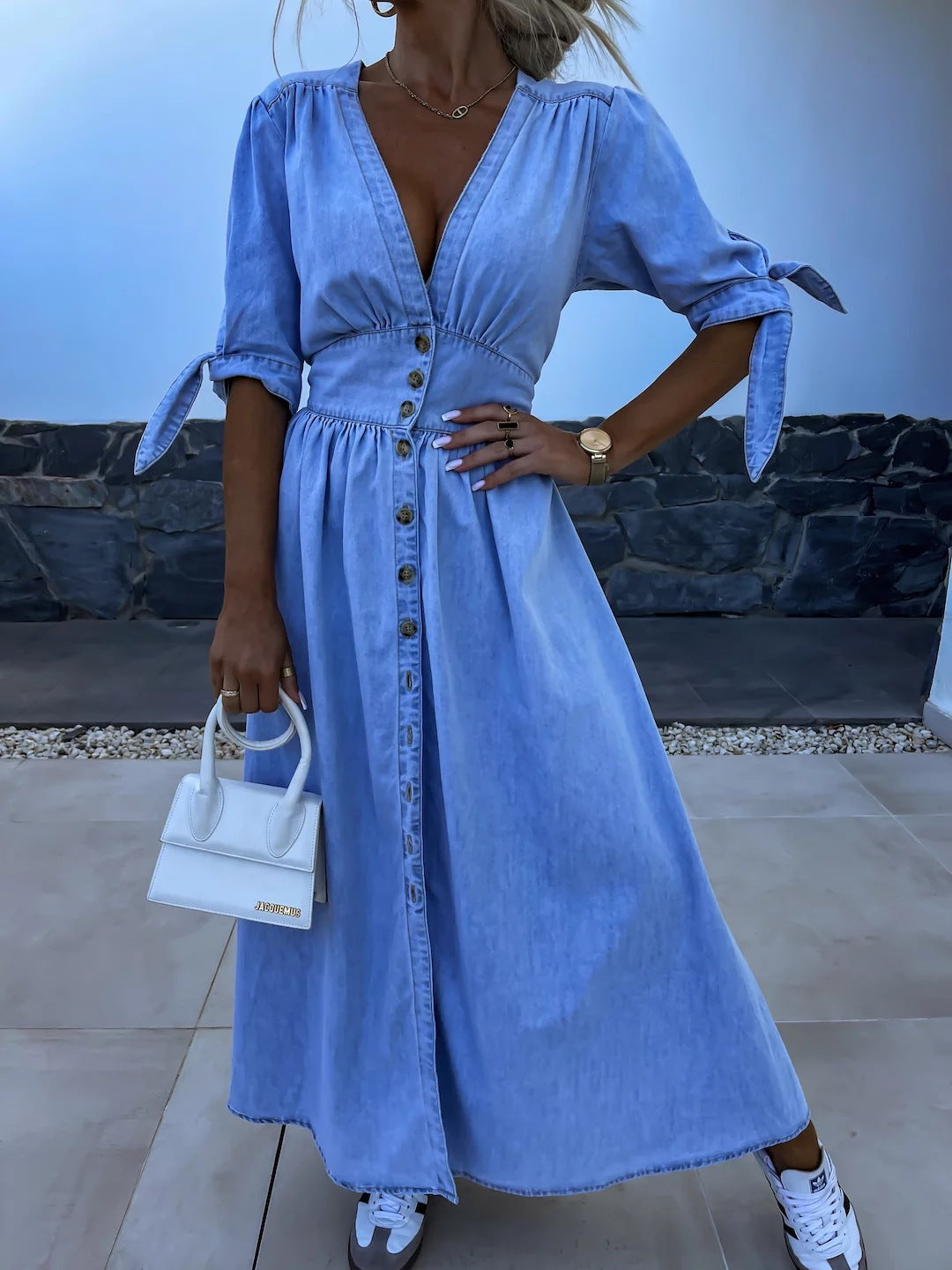 Mara | Robe en denim moderne
