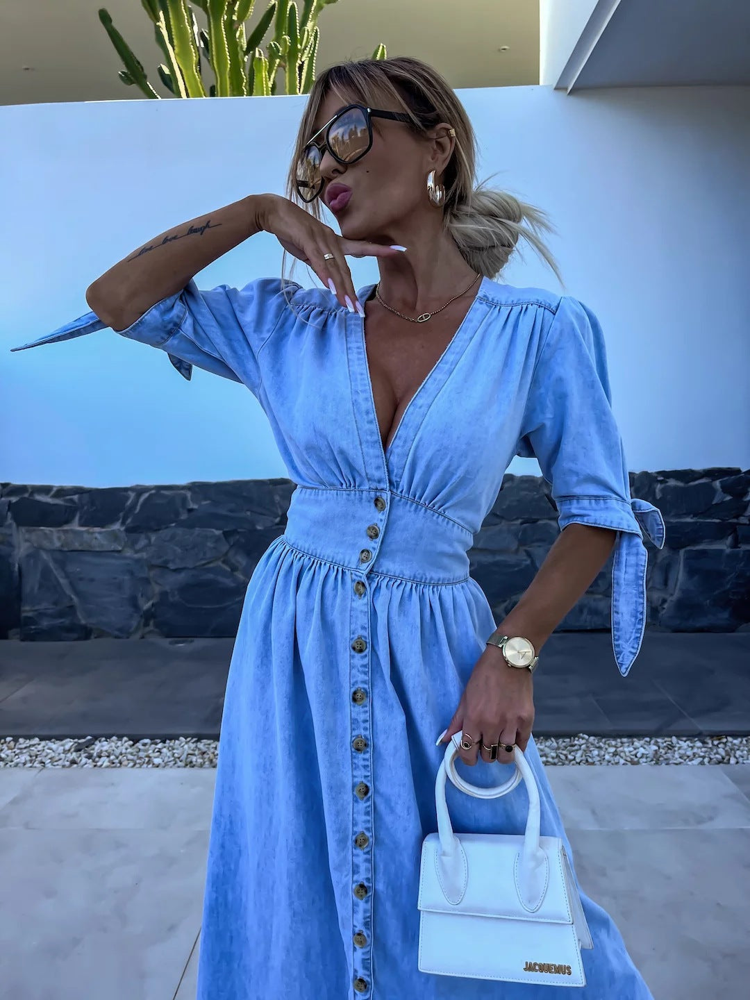 Mara | Robe en denim moderne