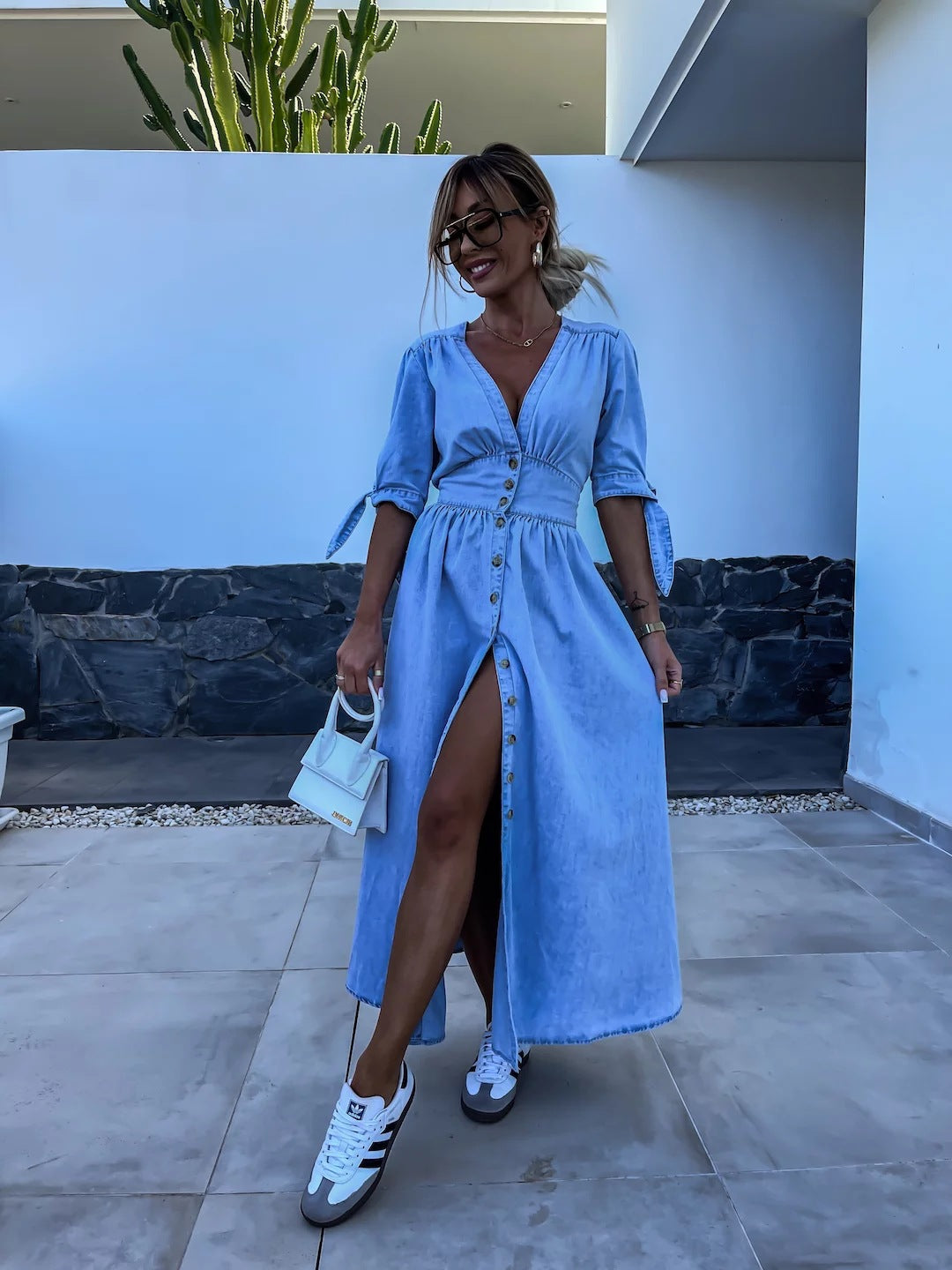 Mara | Robe en denim moderne