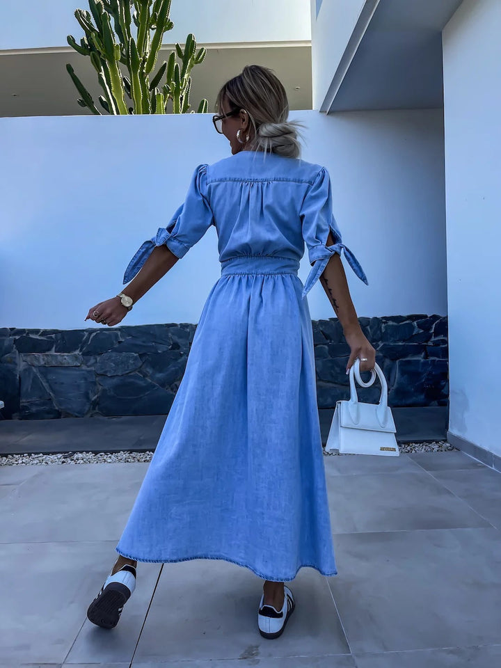 Mara | Robe en denim moderne
