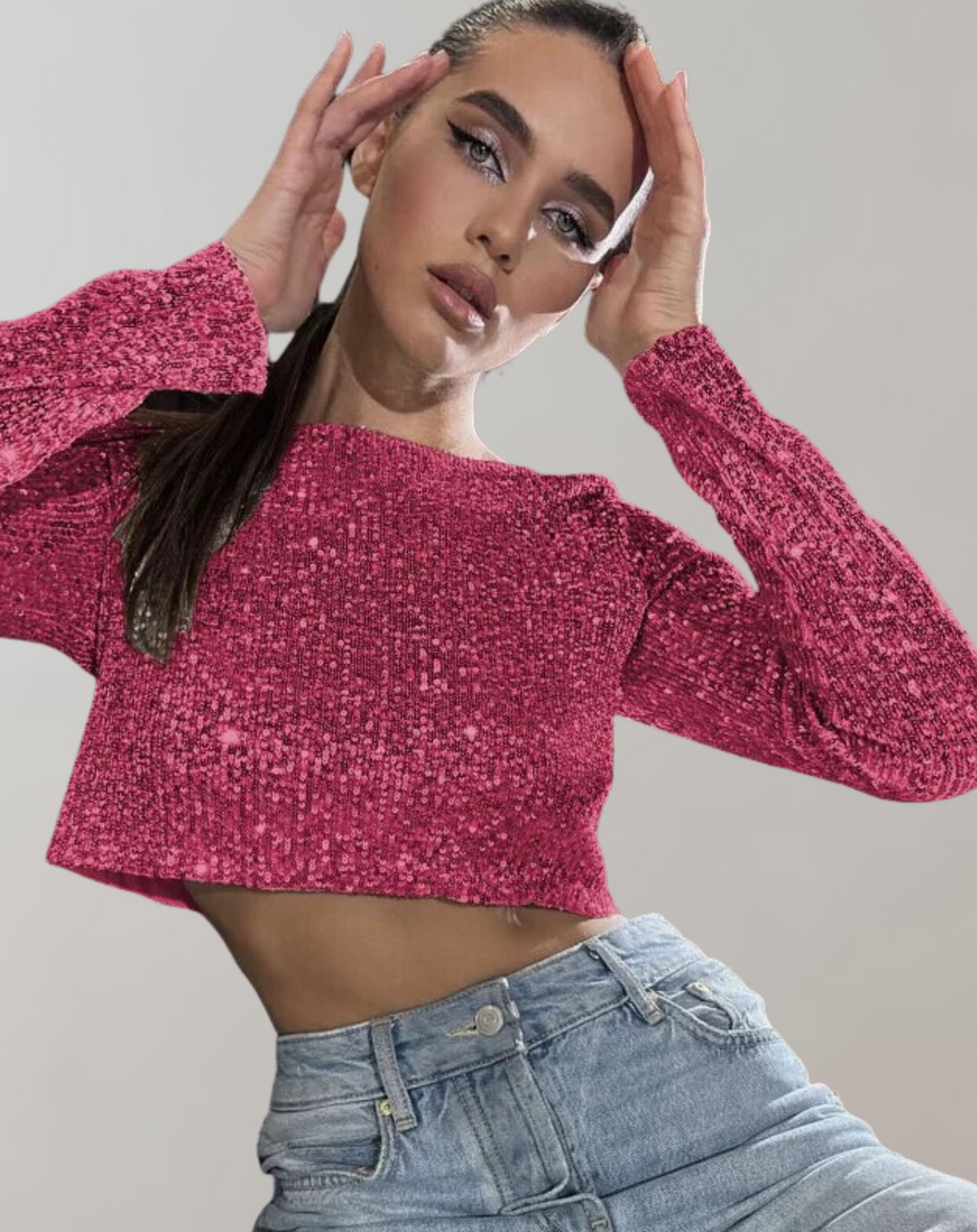 Shila | Crop top à paillettes