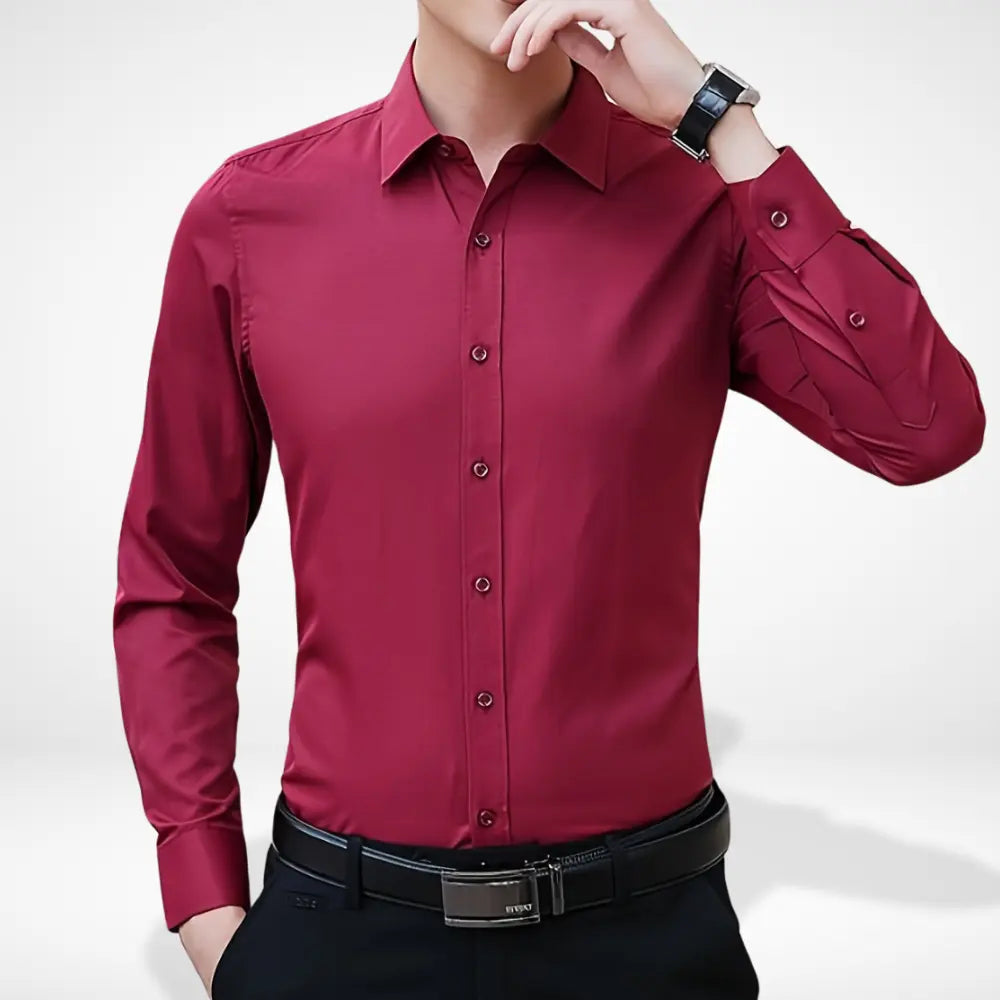 Chemise ajustée à col structuré pour un style raffiné – Vito