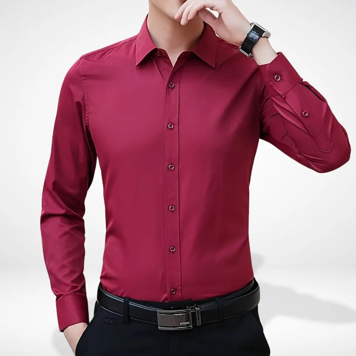 Chemise ajustée à col structuré pour un style raffiné – Vito
