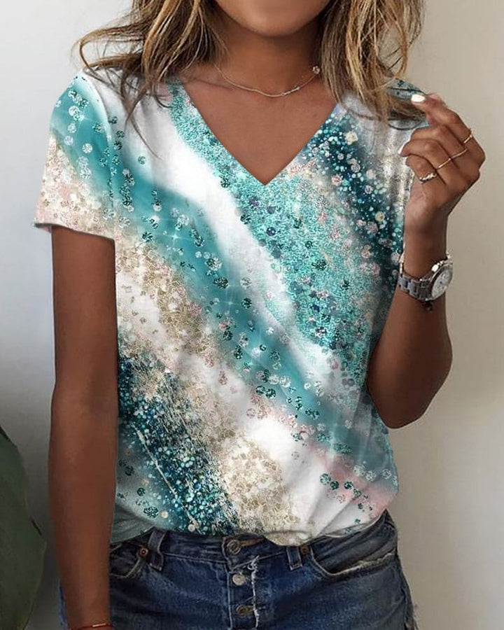 Jana | Blouse avec impression en dégradé de couleurs