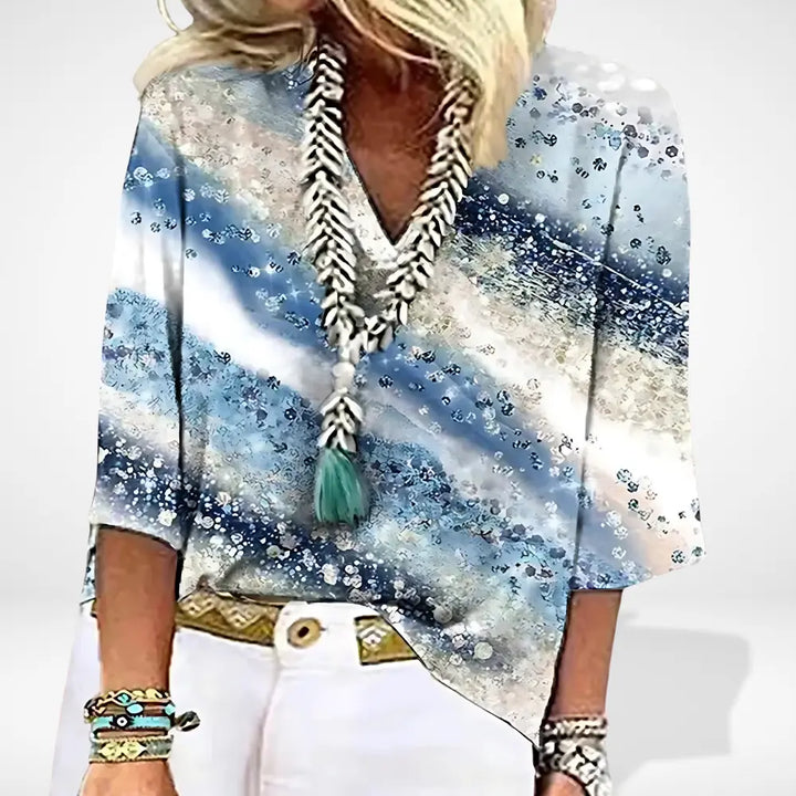 Blouse imprimée à motif abstrait pour Femme – Simone