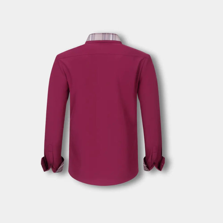 T-shirt manches longues à finitions carreaux pour Homme – Joni