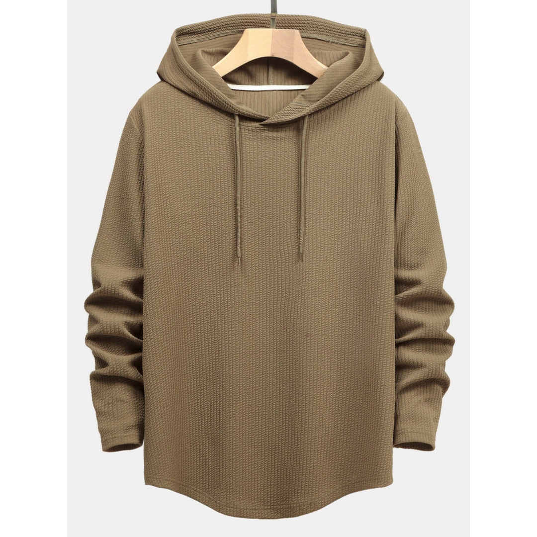 Colson | Long Fit Hoodie à côtes