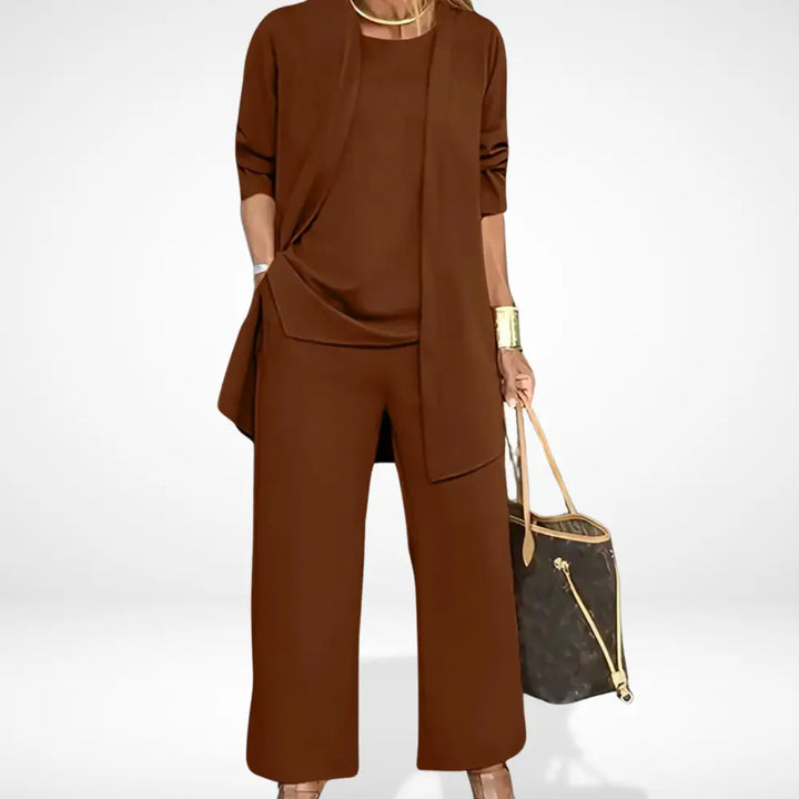 Ensemble coordonné à veste fluide pour Femme – Carolyn