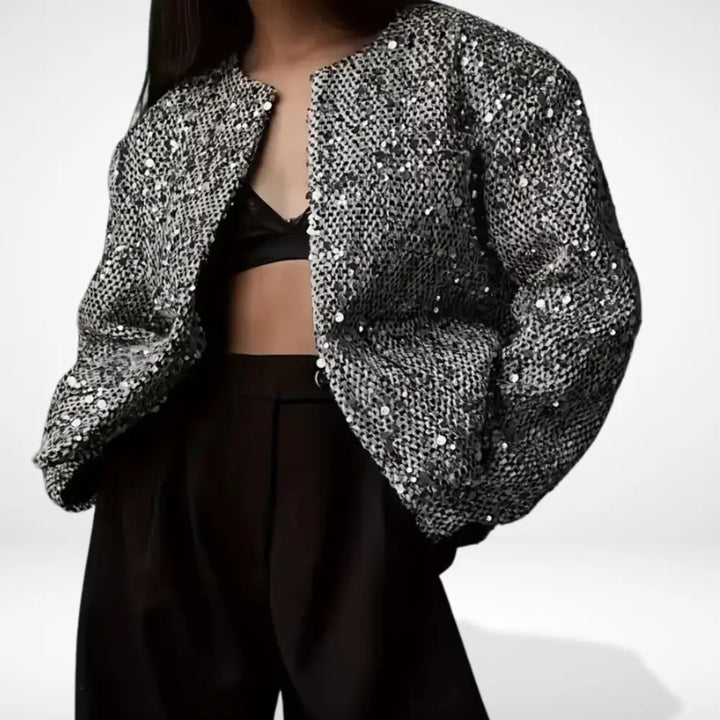 Lenora | Veste mi-saison élégante à paillettes pour Femmes