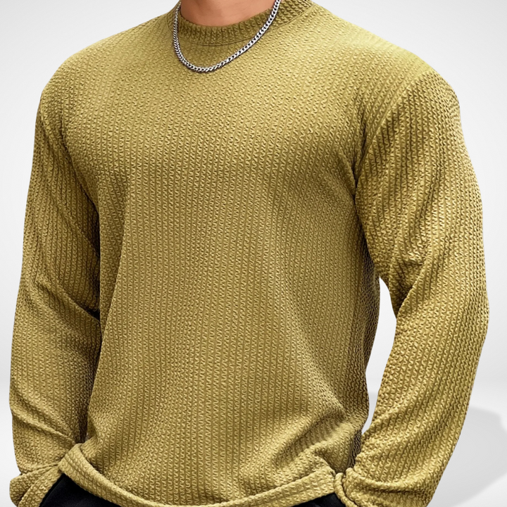T-shirt manches longues à maille texturée pour Homme – Fredin