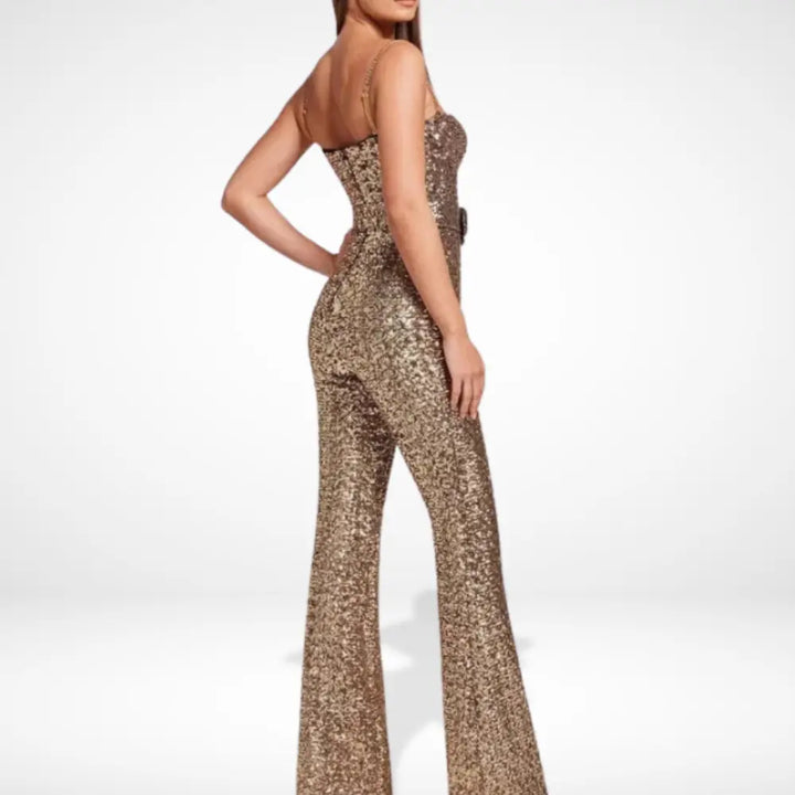 Combinaison à sequins coupe bustier ajustée pour Femmes – Julianne