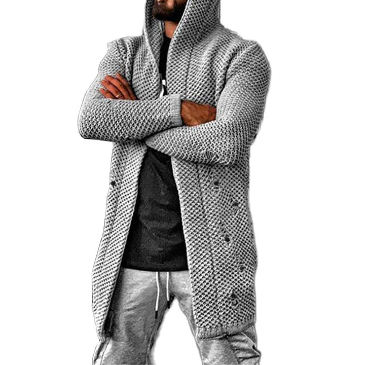 Donato | Cardigan en maille avec capuche pour hommes