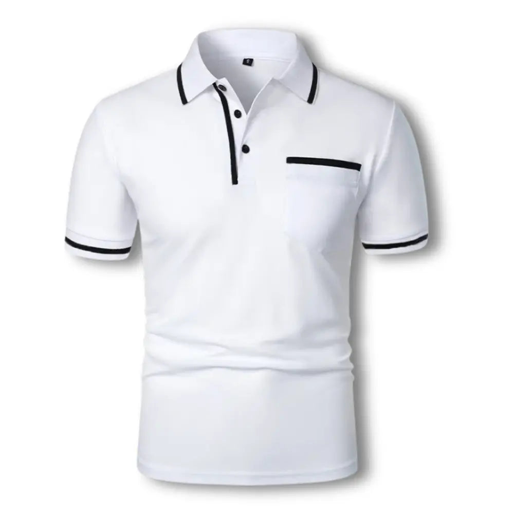 Polo ajusté à détails contrastés pour hommes – Endymion