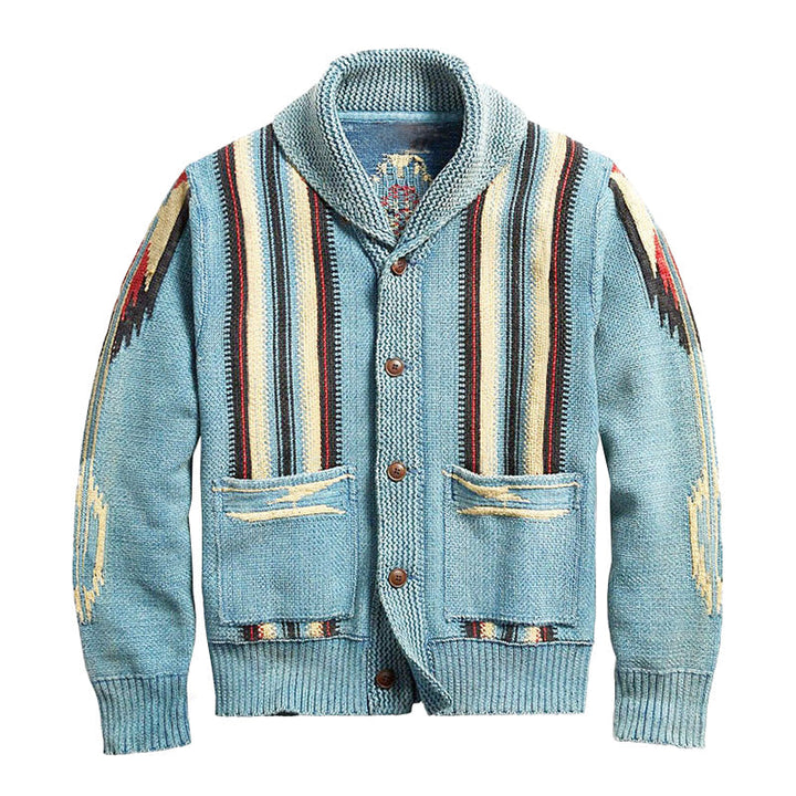 Kokou | Cardigan vintage jacquard pour hommes