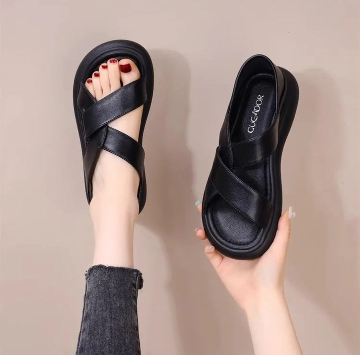 Femme Confortable Plateforme Chaussons – Ekuna