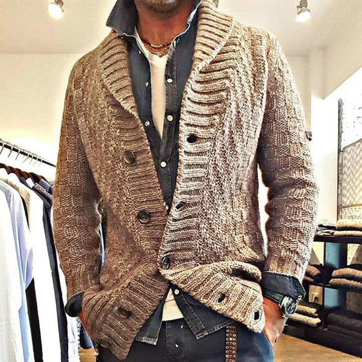 Bhaskar | Cardigan vintage à col châle pour hommes