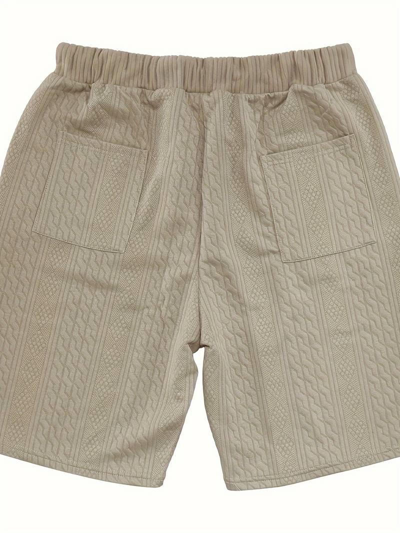 Halli | Combinaison décontractée en short jacquard pour hommes