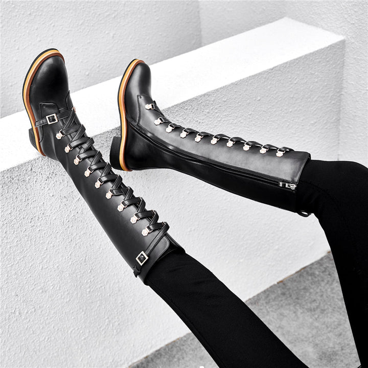 Nora | Bottes robustes en cuir pour femmes